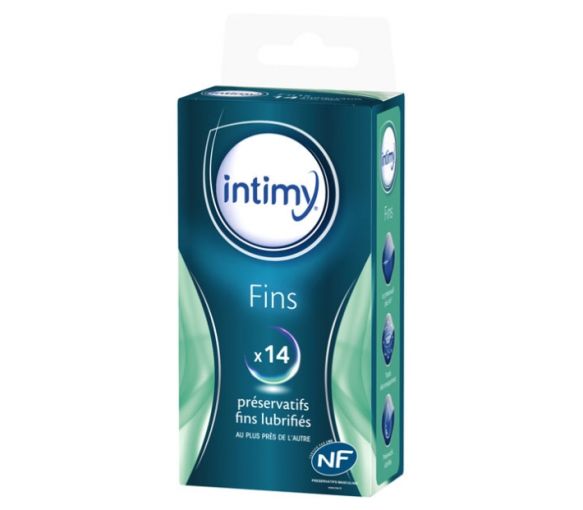 Préservatifs fins lubrifiés Intimy - boite de 14 préservatifs