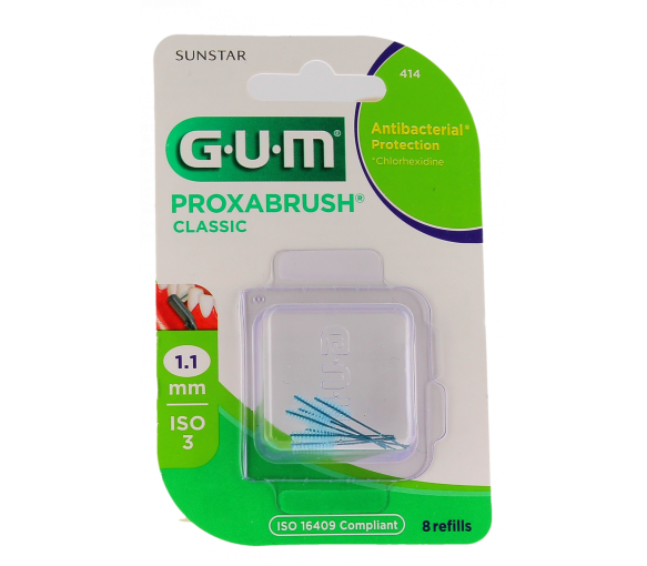 Proxabrush Recharges brossettes interdentaires 1.1mm Gum - boîte de 8 recharges - image 1