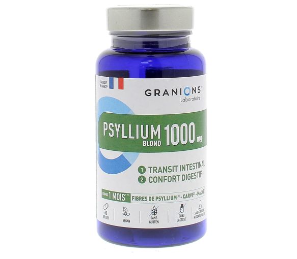 Psyllium blond 1000mg Granions - boîte de 60 gélules - image 1