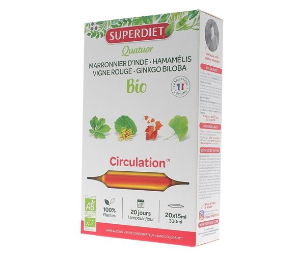 Quatuor Circulation bio Super Diet - 20 ampoules