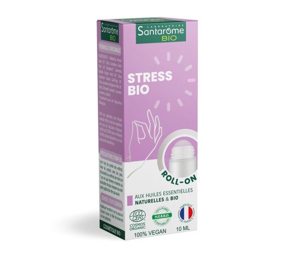 Roll-on aux huiles essentielles Stress bio Santarome - roll-on de 10ml