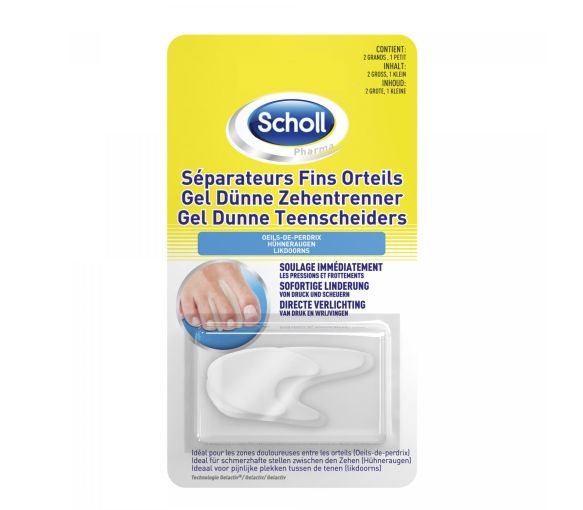 Séparateurs d'orteils fins Scholl - boîte de 3 séparateurs