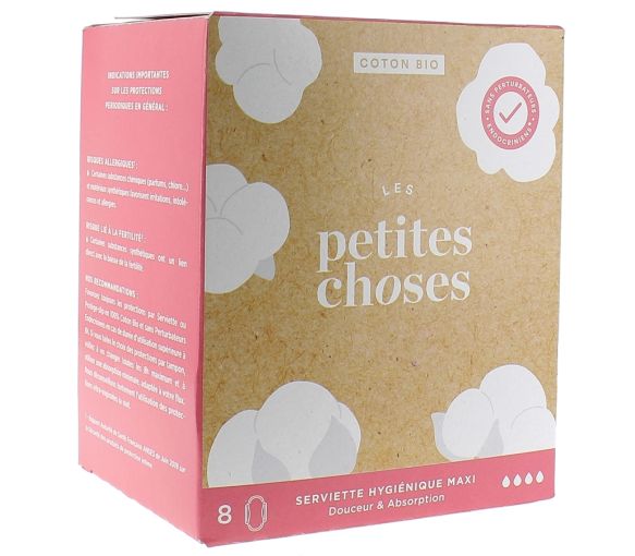 Serviette hygiénique Maxi Les Petites Choses - Boite de 8 serviettes