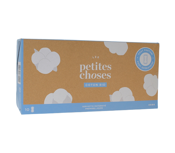 Serviette maternité premiers jours Les Petites Choses - boîte de 10 serviettes