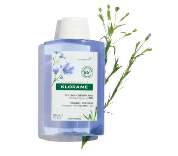 Shampoing volume au lin bio Klorane - flacon de 200ml - image 1