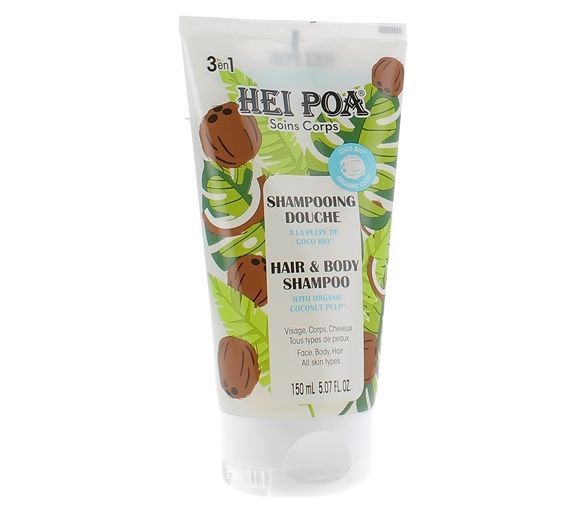 Shampoing douche 3 en 1 à la pulpe de coco Hei Poa - tube de 150 ml