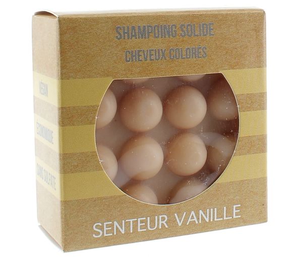 Shampooing Solide Cheveux Colorés Senteur Vanille Valdispharm - Pain solide de 55 g