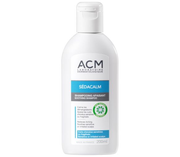 Shampooing apaisant sédacalm laboratoire ACM - flacon de 200 ml