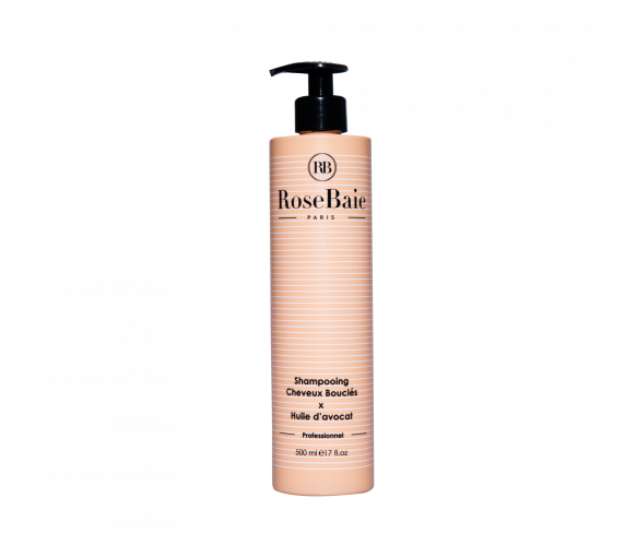 Shampooing cheveux bouclés x huile d'avocat RoseBaie - flacon-pompe de 500 ml - image 1