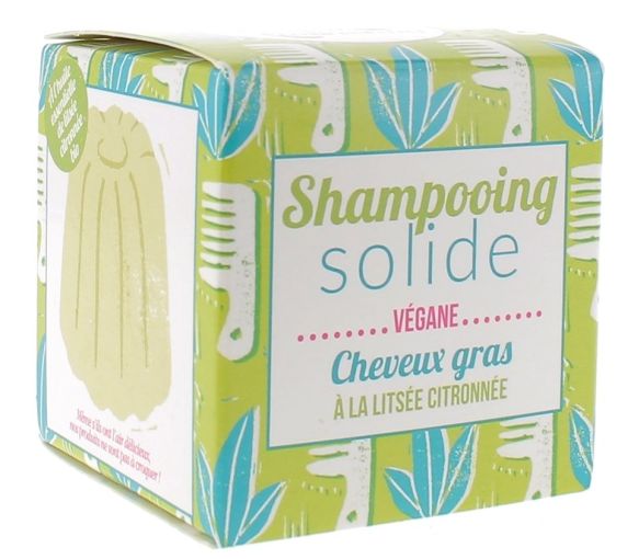 Shampooing solide cheveux gras à la litsée citronnée Lamazuna - pain de 55g