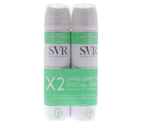 Spirial spray anti-transpirant SVR - Lot de 2 sprays de 75 ml