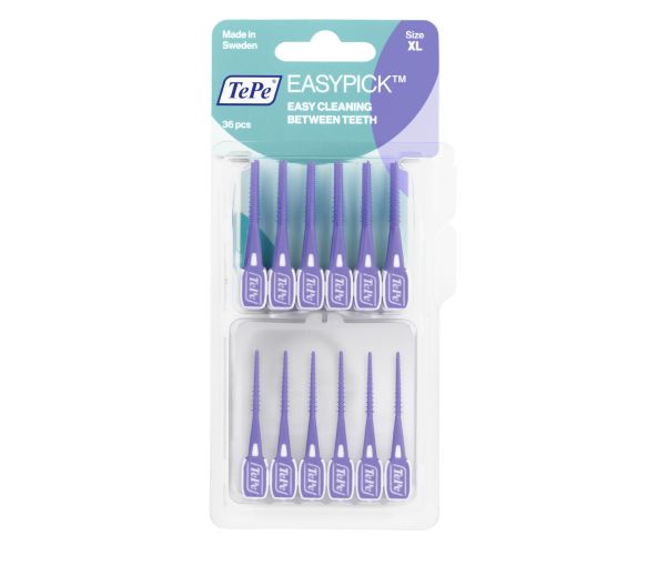 Easy Pick Cure-dents silicone violet XL TePe - 36 unités - image 1