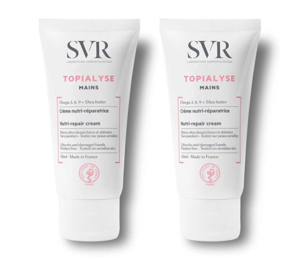 Topialyse mains crème nutri-réparatrice SVR - lot de 2 tube de 50 ml
