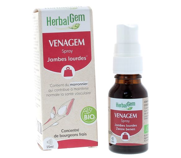 Venagem jambes lourdes bio Herbalgem - spray de 15ml - image 1