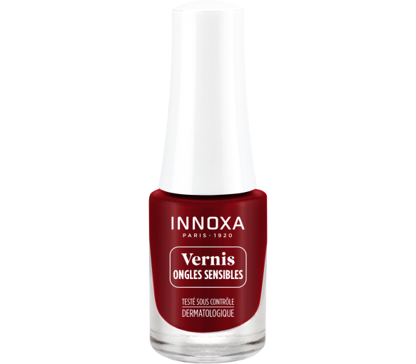 Vernis à ongles hypoallergénique rouge couture 401 Innoxa - flacon de 5 ml