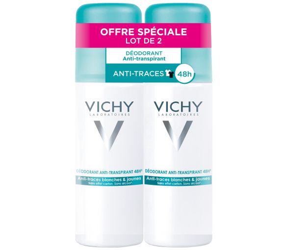Déodorant anti-transpirant 48h anti-traces blanches & jaunes Vichy - image 1