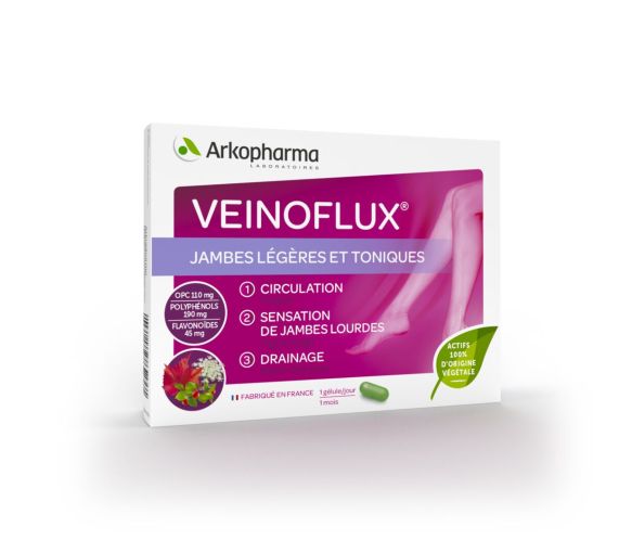 Veinoflux jambes légères et toniques Arkopharma - boîte de 30 gélules - image 2