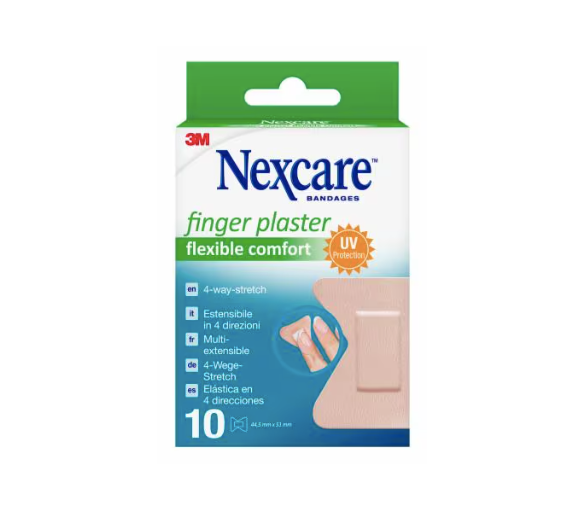 Finger plaster flexible comfort pansements Nexcare - boite de 10 pansements de 44,5mm x 51 mm
