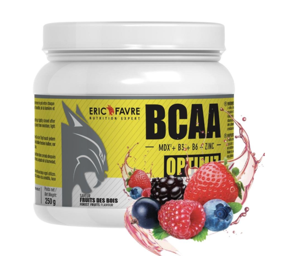 BCAA Optimiz saveur fruit des bois Eric Favre - pot de 250g