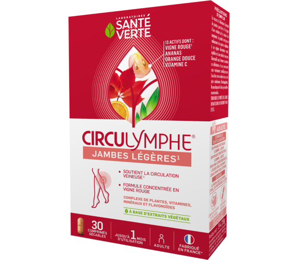 Circulymphe comprimé jambes lourdes Santé verte - 30 comprimés - image 2