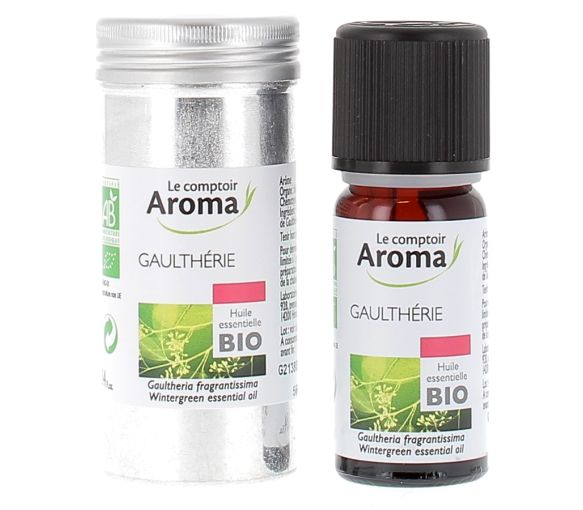 Huile essentielle de Gaulthérie Bio Le comptoir Aroma - flacon de 10 ml