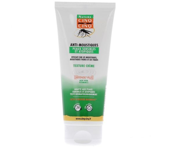 Crème anti-moustiques cinq sur cinq natura - tube de 100 ml