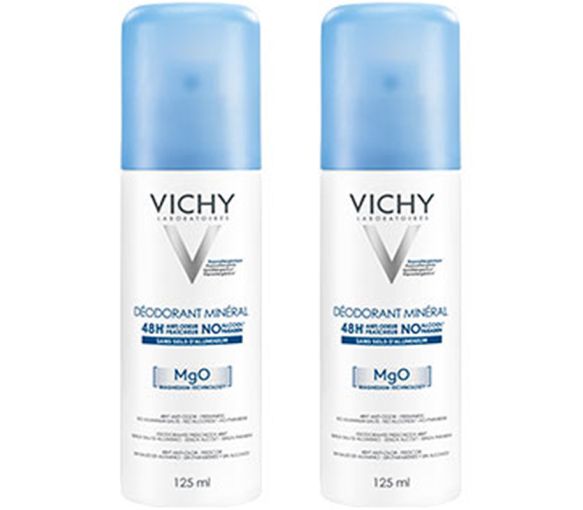 Déodorant Minéral 48h spray Vichy - 2 sprays de 125 ml