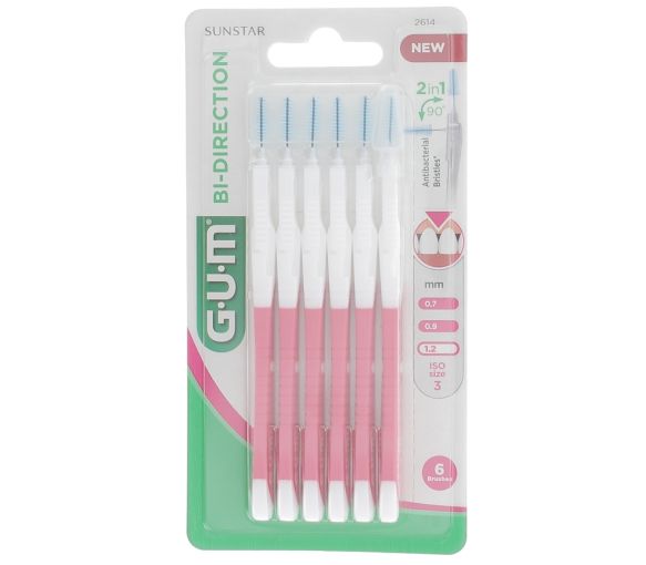 Brossette interdentaire Bi-direction 1.2 mm Gum - 6 brossettes - image 1