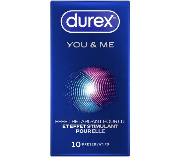 Préservatifs you and me Durex - boîte de 10 préservatifs - image 1