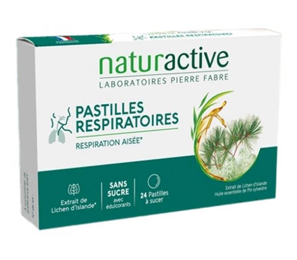 Pastilles respiratoires Naturactive - boite de 24 pastilles - image 1