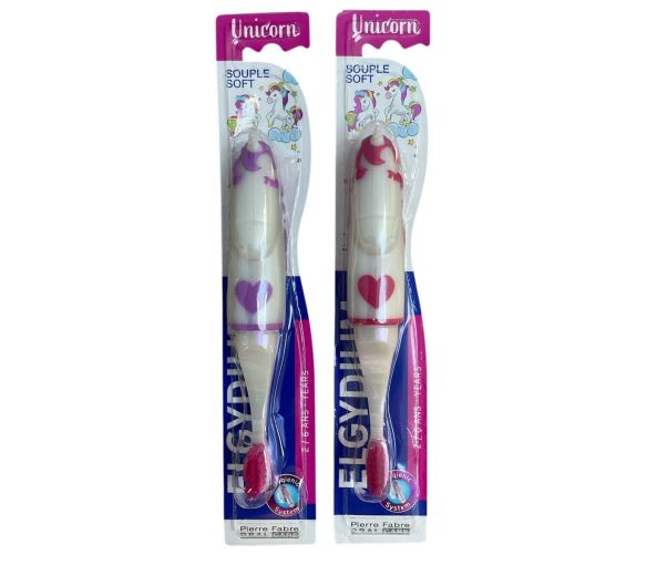Brosse à dents enfant licorne Elgydium - une brosse à dents