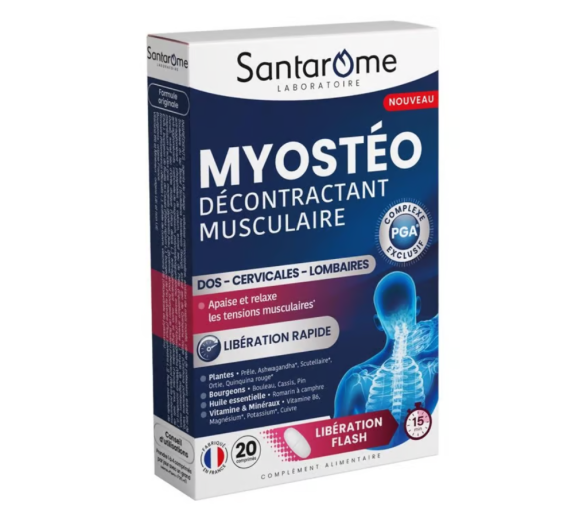 Myostéo décontractant musculaire Santarome - boite de 20 comprimés