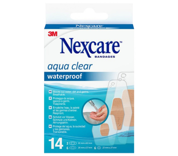 Aqua clear pansements waterproof 3M - boite de 14 pansements