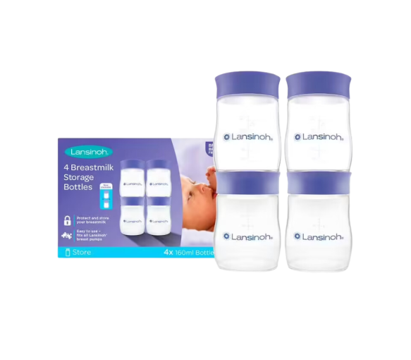 Pots de conservation de lait empilable Lansinoh - 4 pots de 160ml