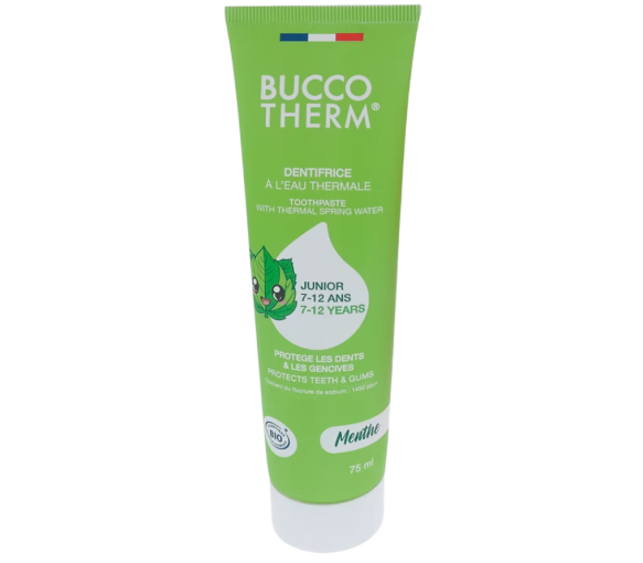 Dentifrice à l'eau thermale enfant 7-12 ans goût menthe Buccotherm - tube de 75ml - image 1