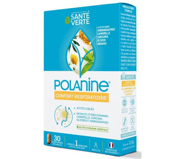 Polanine confort respiratoire Santé verte - boite de 30 comprimés