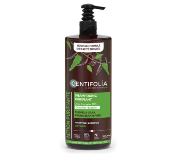 Shampooing purifiant cheveux gras Centifolia - flacon de 500ml