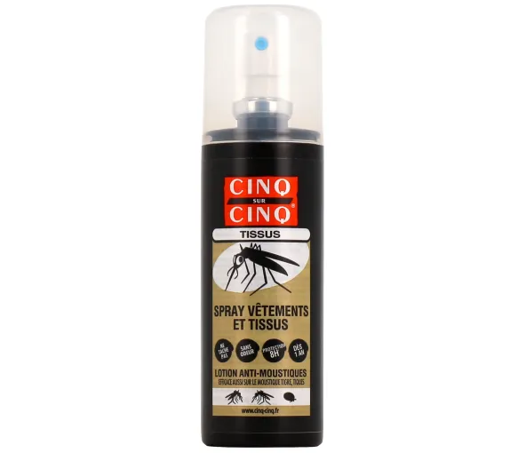 Spray vêtements et tissus lotion anti-moustique Cinq sur cinq - spray de 100 ml - image 1