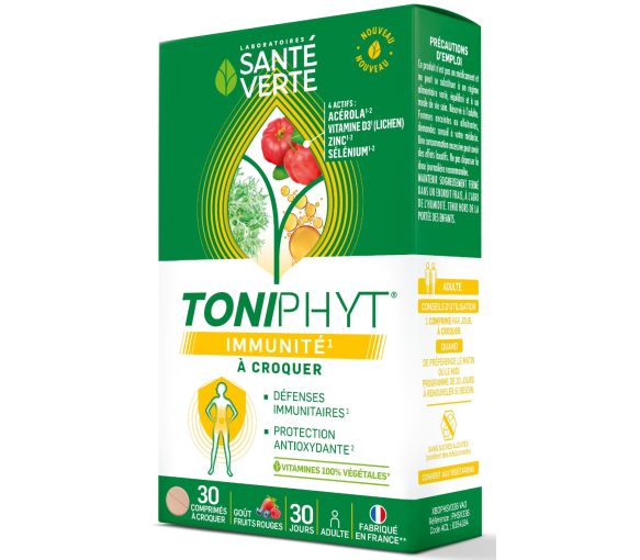 Toniphyt immunité Santé Verte - boite de 30 comprimés à croquer - image 1
