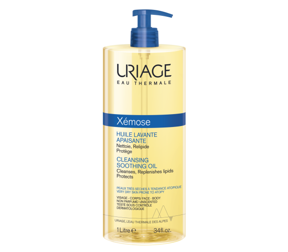 Xémose huile nettoyante apaisante Uriage - flacon-pompe de 1L - image 1