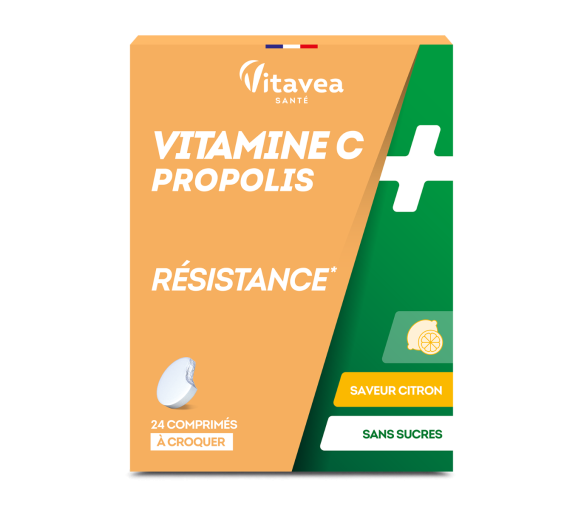 Vitamine C + Propolis Résistance Vitavea - boite de 24 comprimés à croquer
