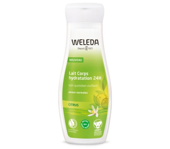 Lait corps hydratation 24H au Citrus Weleda - flacon de 200 ml - image 1