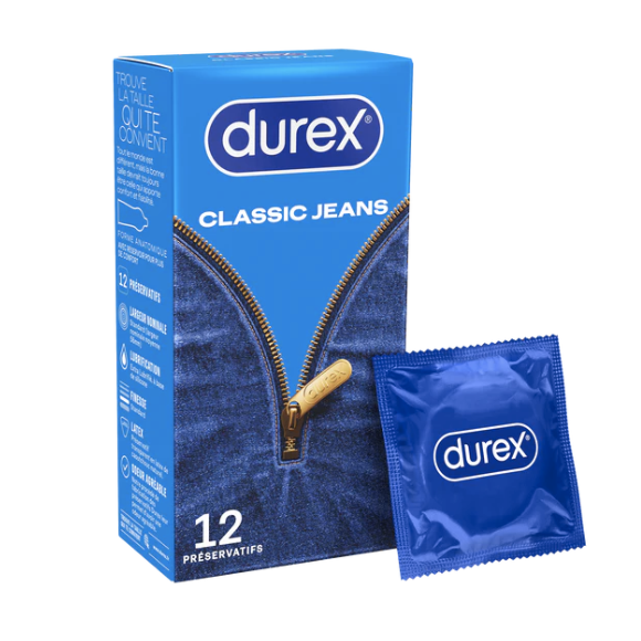 Classique jeans confort et confiance Durex - 12 préservatifs