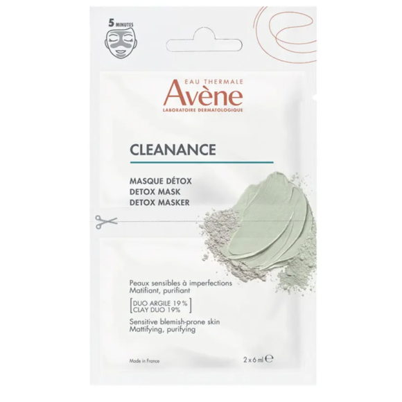 Cleanance masque détox Avène - lot de 2 masques de 6ml