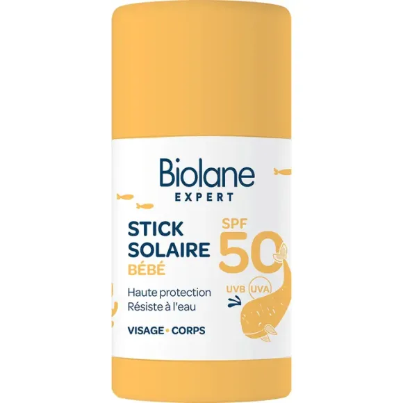 Stick solaire bébé SPF50 Biolane - stick de 20ml 
