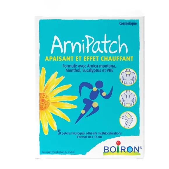 Arnipatch apaisant et effet chauffant Boiron - boite de 5 patchs 10x12cm