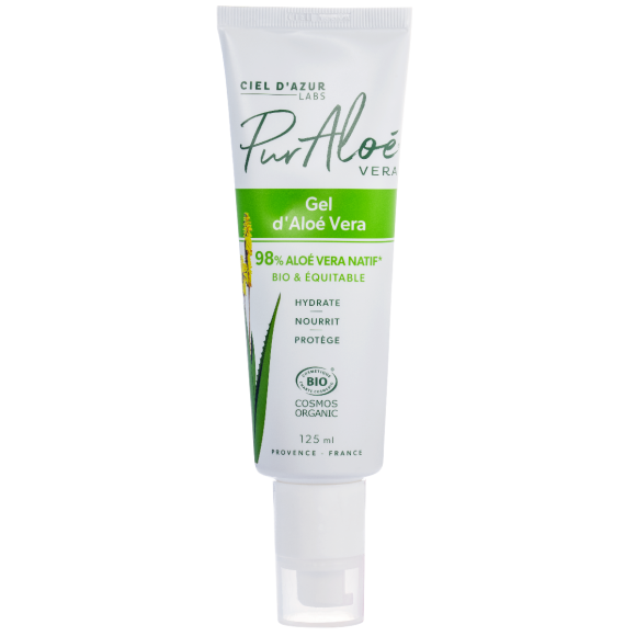 Gel 98% d'Aloe vera Bio Pur Aloé - tube de 125 ml