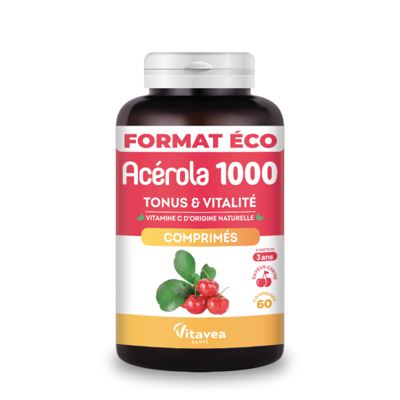Acérola 1000 Nutrisanté - 60 comprimés à croquer