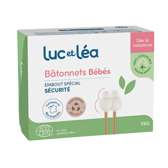 Bâtonnets bébés Luc et Léa - boite de 60 bâtonnets