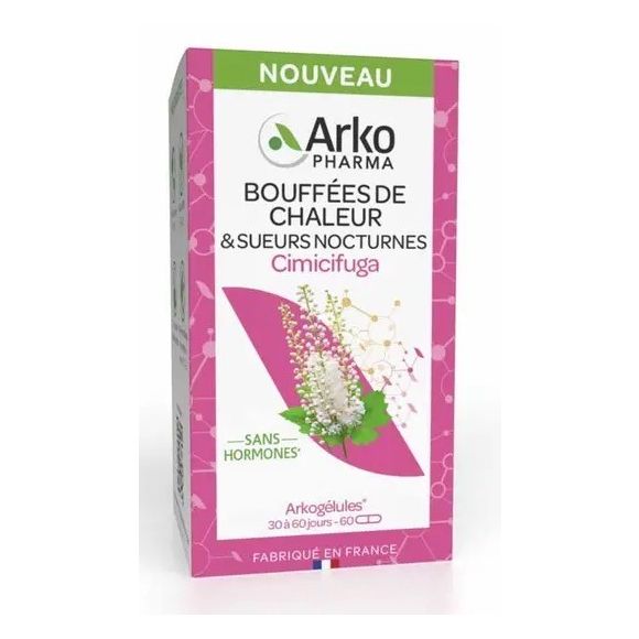 Arkogélules bouffées de chaleur Arkopharma - boîte de 60 gélules